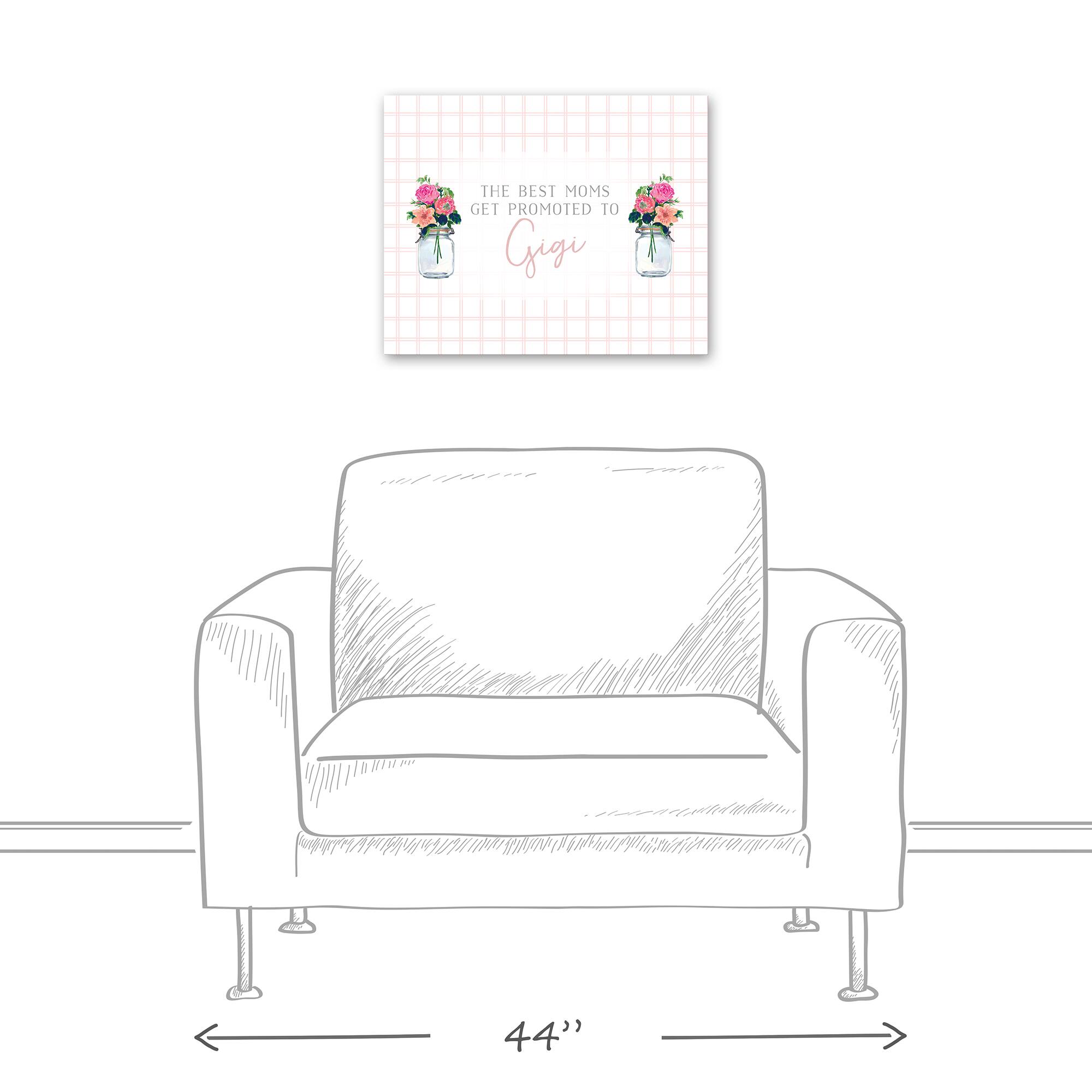 The Best Moms Get Promoted to Gigi Canvas Wall Art